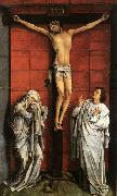 WEYDEN, Rogier van der Christus on the Cross with Mary and St John oil painting on canvas